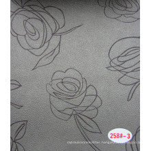 2014 Newest Design Rose Wall Decoration PVC Leather Material